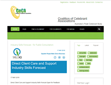 Tablet Screenshot of coalitionofcelebrantassociations.org.au